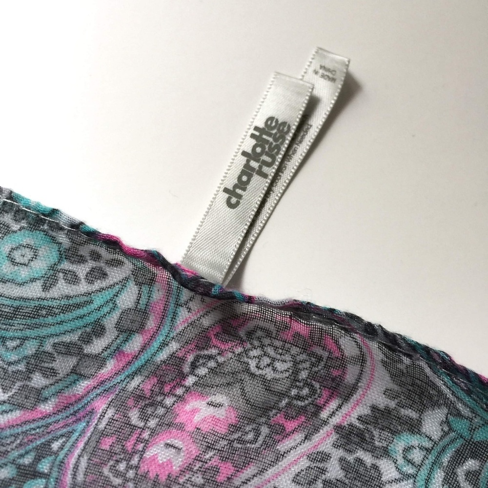 5/$25 Paisley Print Lightweight Scarf, Shawl, Headwra - Picture 3 of 3
